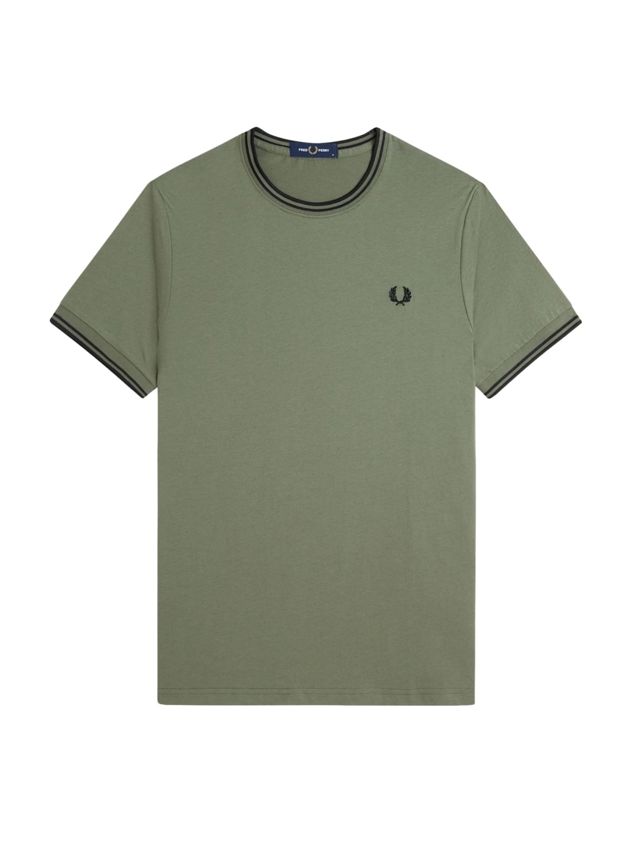 Maglietta 'Camiseta fred perry verde z50 contrast ribeted tee' di Fred Perry in verde