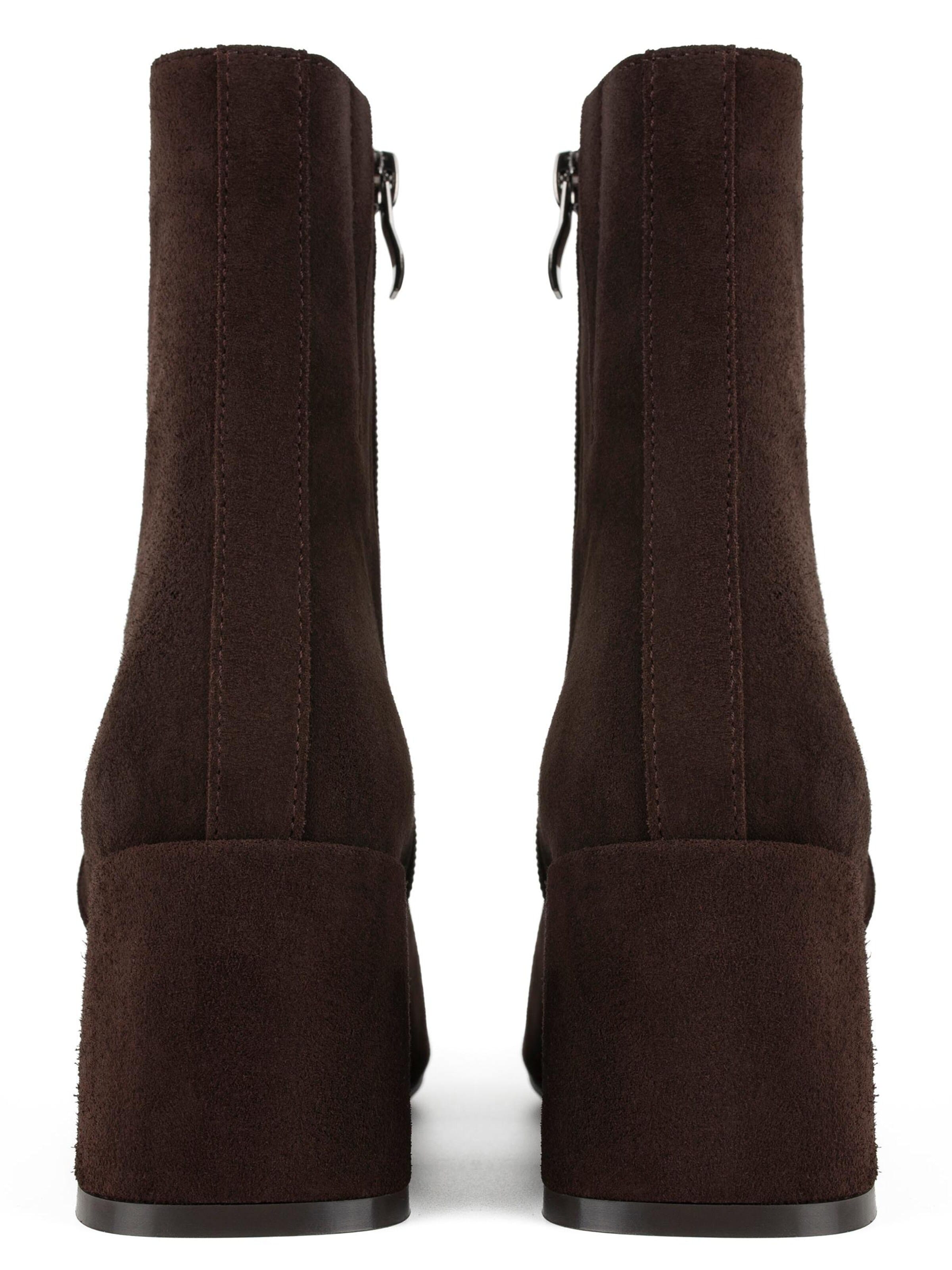 L37 HANDMADE SHOES - Botas pelo tornozelo 'FILL ME UP' em castanho