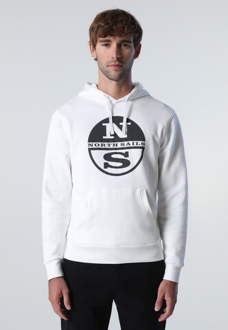 North Sails Sweatshirt in White: front