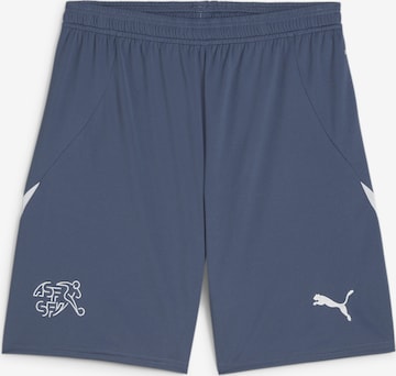 PUMA Regular Workout Pants 'Schweiz Replica' in Blue: front