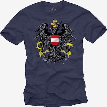 MAKAYA Shirt 'AT-Adler groß' in Blue: front