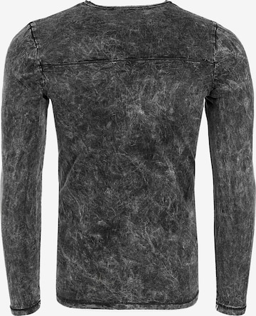 Rusty Neal Cooles Langarmshirt im angesagten Vintage-Look in Grau