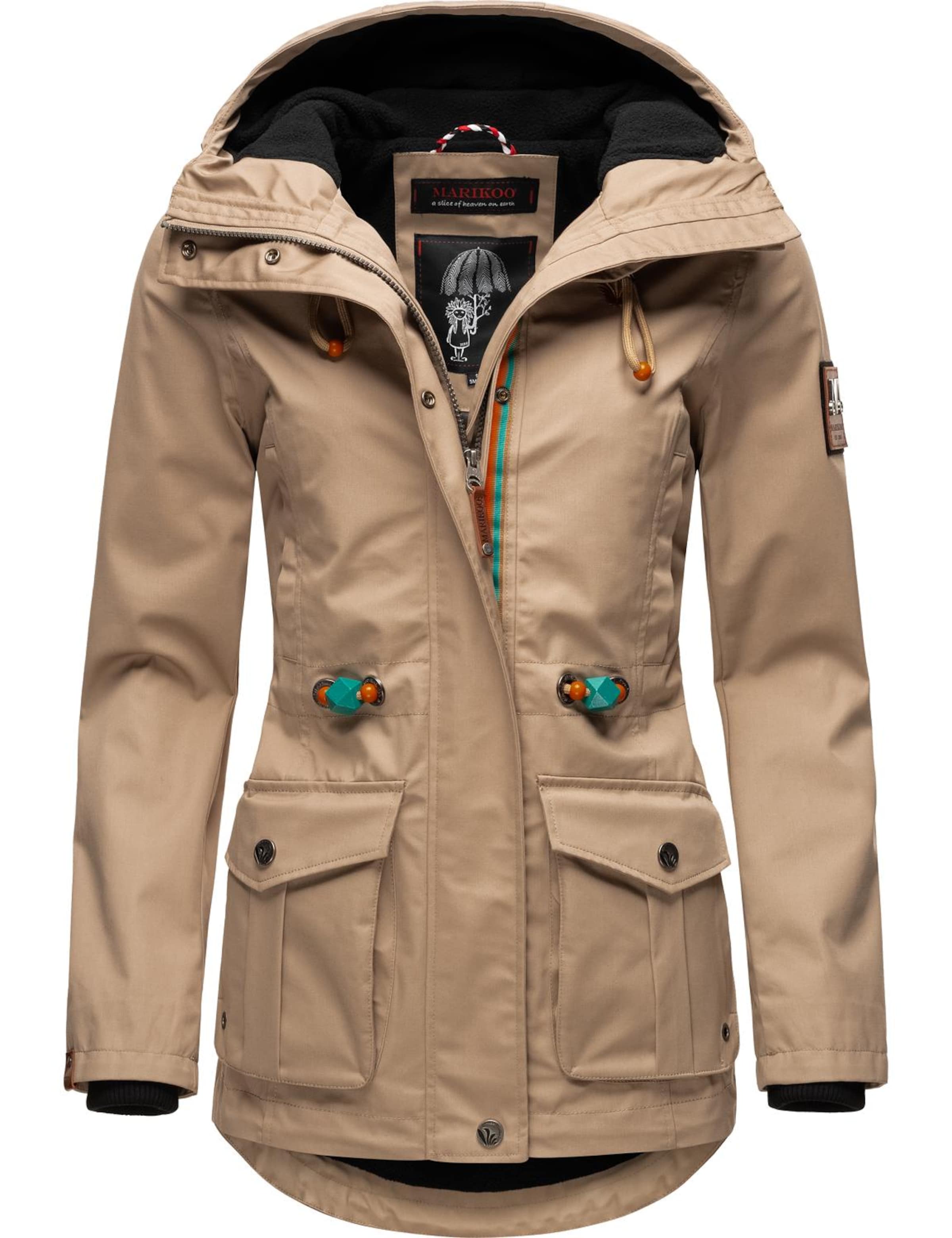 Geacă de primăvară-toamnă 'Babetaa' de la MARIKOO pe bej: față