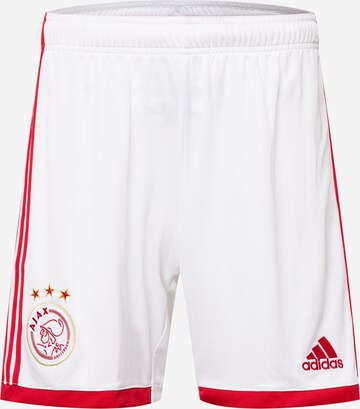 ADIDAS SPORTSWEAR Szabványos Sportnadrágok 'Ajax Amsterdam 22/23 Away' - fehér: elől