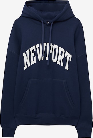 Pull&Bear Sweatshirt in Blue: front