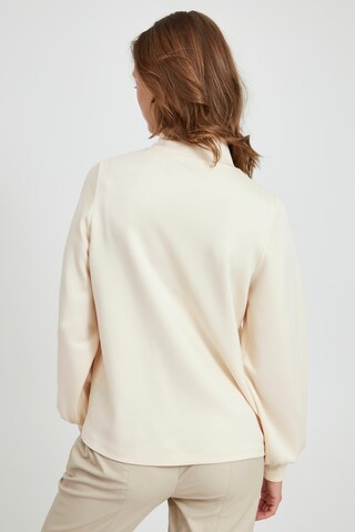 b.young Sweater 'BYPUSTI HALFZIP' in Beige