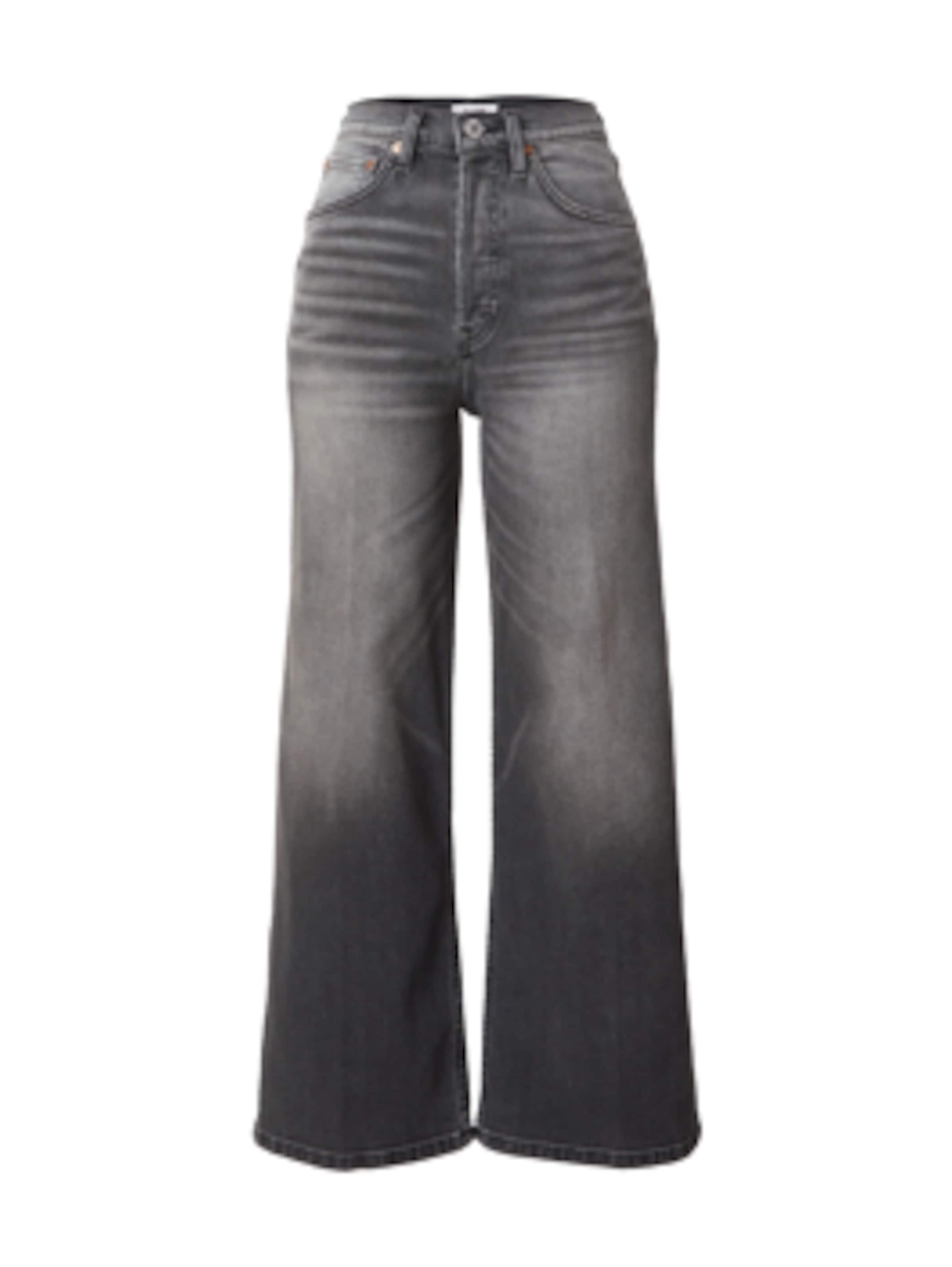 RE/DONE Широки крачоли Дънки в черно: отпред