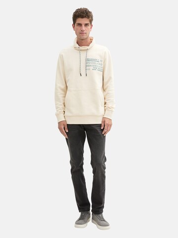 TOM TAILOR Sweatshirt in Beige