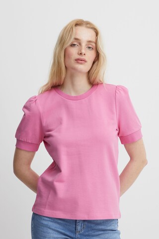 ICHI T-Shirt 'Ihyarla' in Pink: predná strana