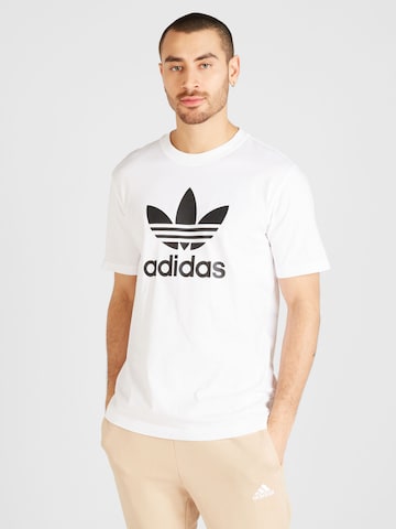 ADIDAS ORIGINALS Μπλουζάκι 'Adicolor Trefoil' σε λευκό: μπροστά