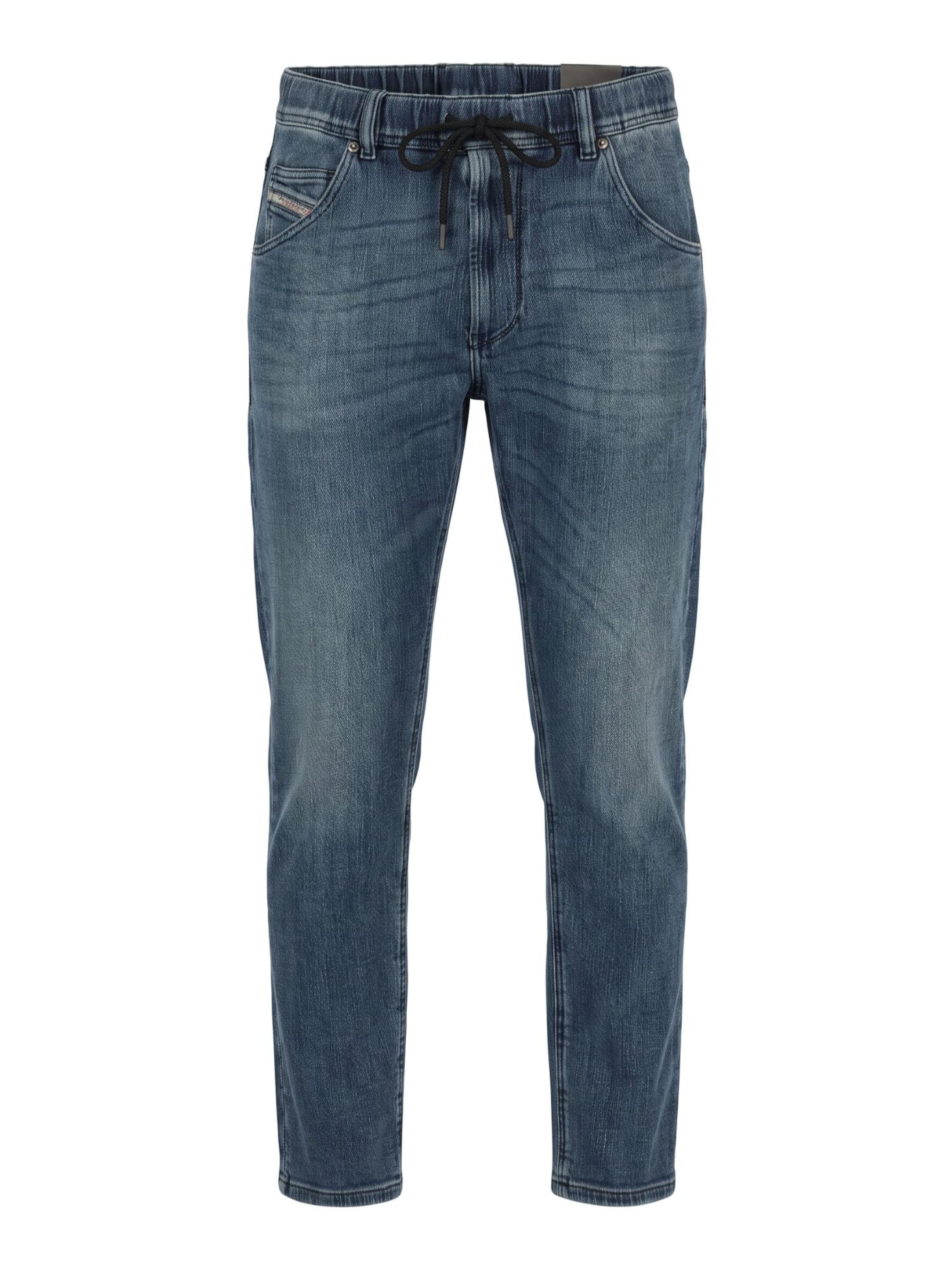DIESEL Дънки Tapered Leg Дънки '2030 D-KROOLEY JOGGJEANS Superstretch & Supersoft' в зелено: отпред