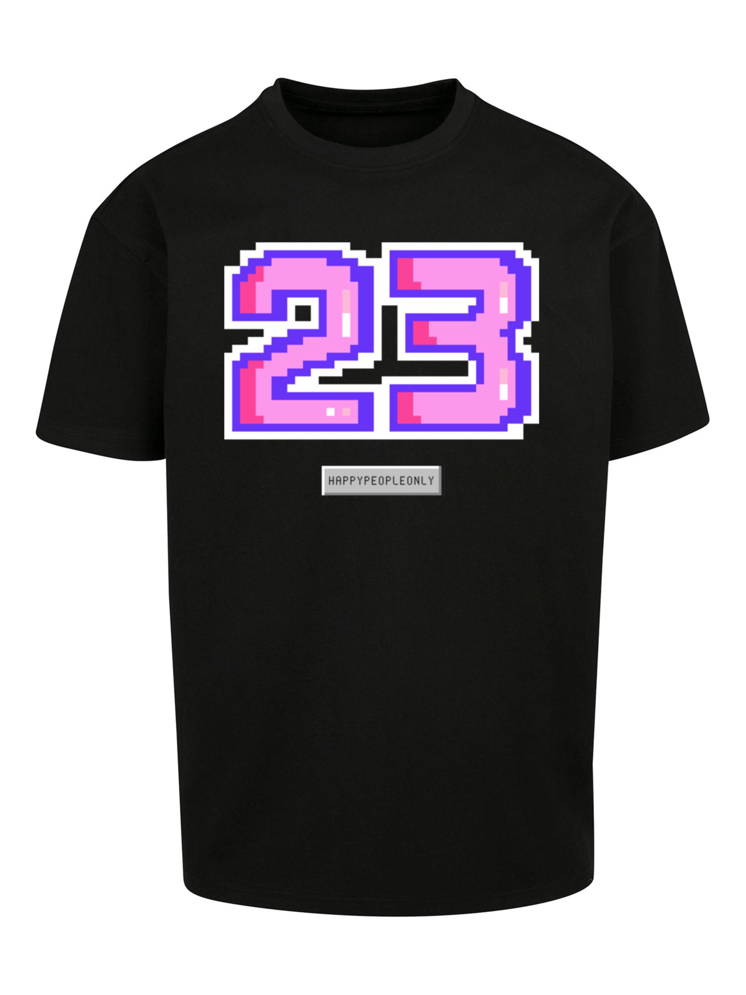 F4NT4STIC Shirt 'Pixel 23' in Schwarz: Vorderseite