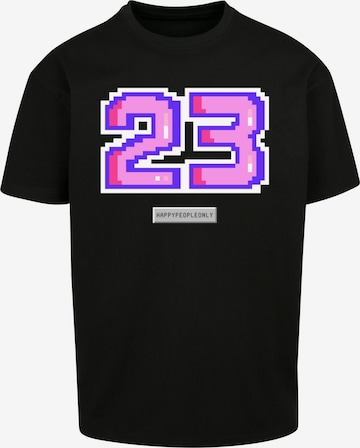 F4NT4STIC Shirt 'Pixel 23' in Schwarz: Vorderseite