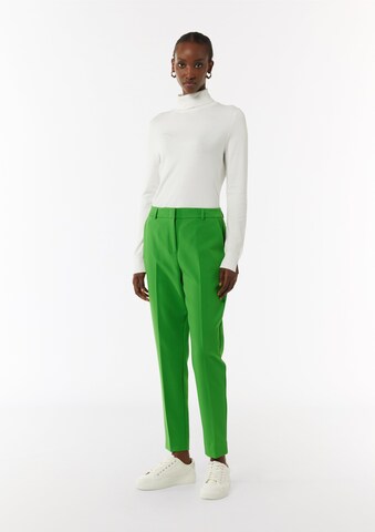 COMMA Regular Pleated Pants in Green: front