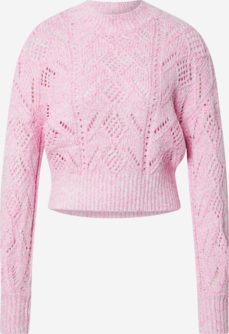 River Island Sweter 'POINTELLE' w kolorze różowy: przód