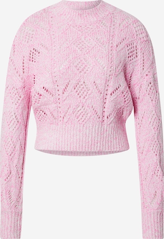 Pull-over 'POINTELLE' River Island en rose : devant