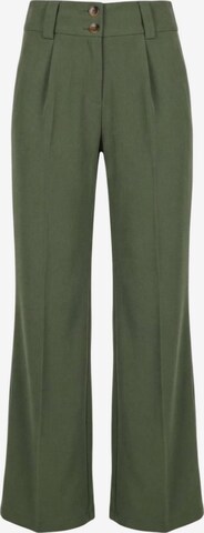 I AM Trousers 'Pantaloni Bottoni 13669' in Green: front