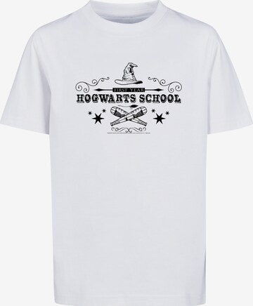 T-Shirt 'Harry Potter Hogwarts First Year' F4NT4STIC en blanc : devant