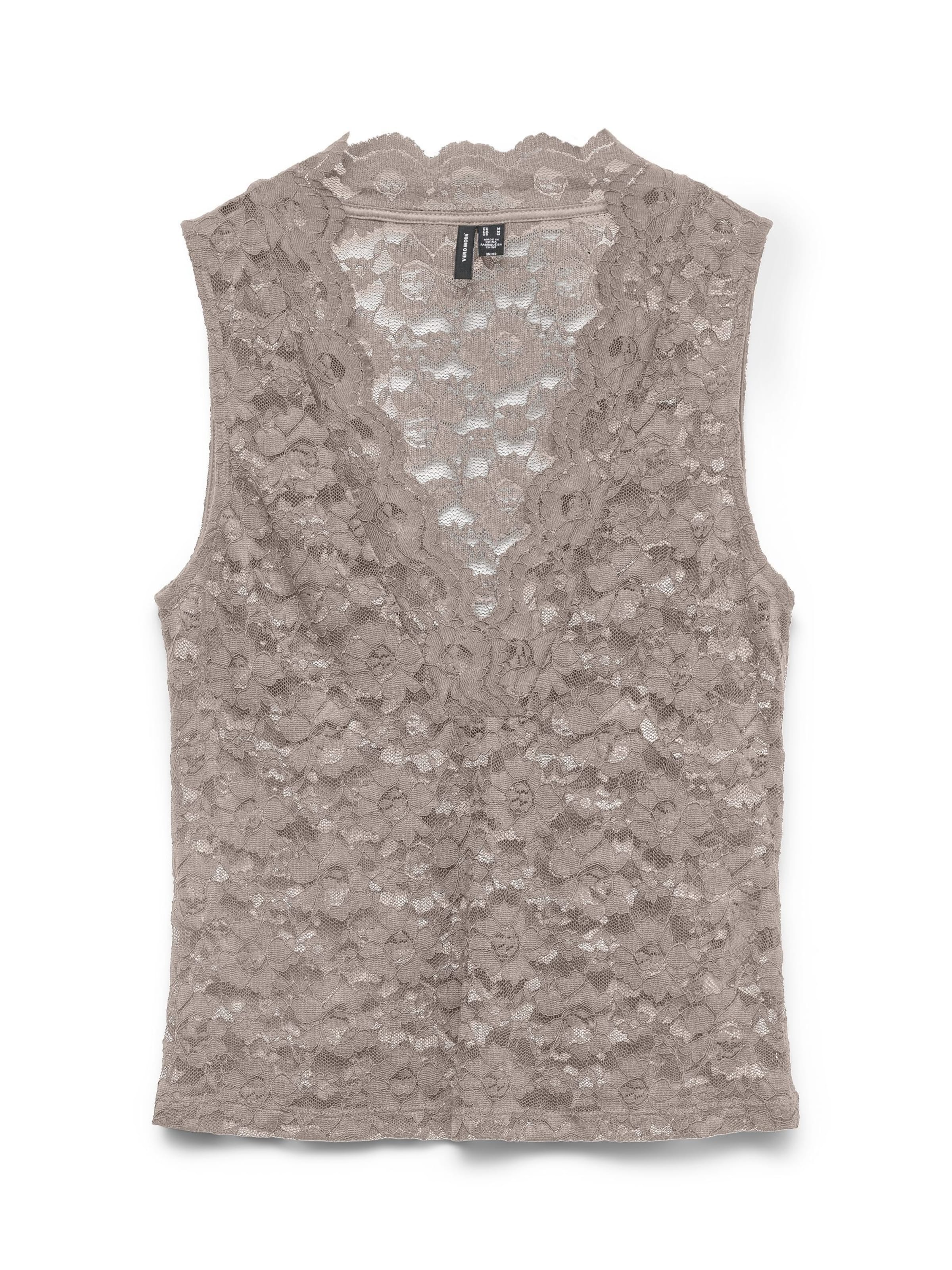 VERO MODA Top 'VMDEA' in Grau: Vorderseite