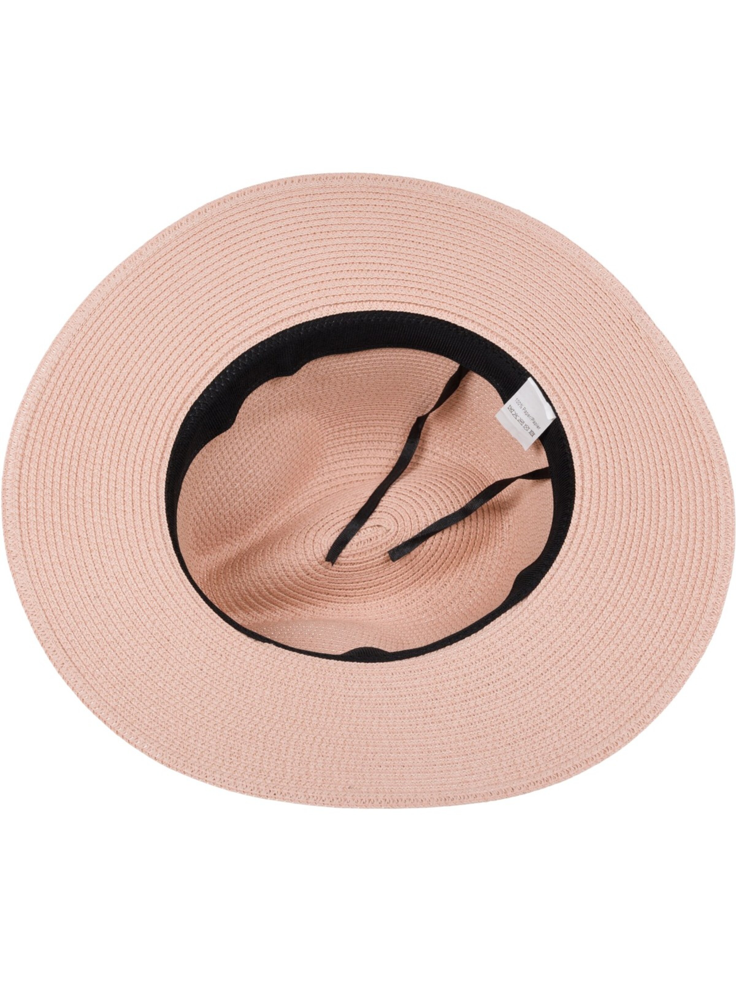 styleBREAKER Hat 'Panama Strohhut - Knautschhut' in Pink