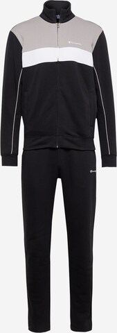 Champion Authentic Athletic Apparel Tracksuit in Black: front