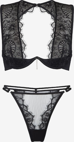 LingaDore - Soutien Bustier Conjuntos de lingerie em preto: frente