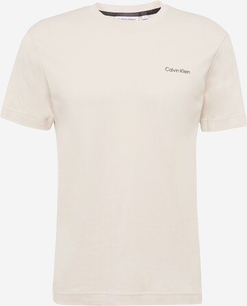 T-Shirt Calvin Klein en beige : devant