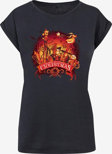 ABSOLUTE CULT T-shirt 'The Nightmare Before Christmas - Scary Christmas' en marine / jaune / orange / rouge, Vue avec produit