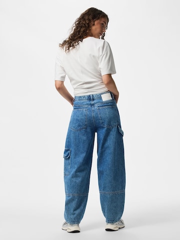 PIECES Baggy Cargo jeans 'SKY' in Blue