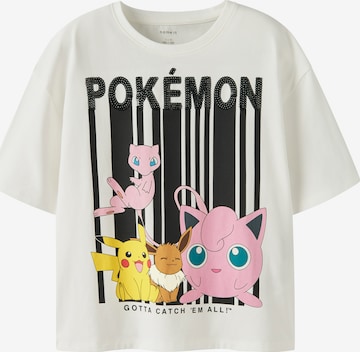 NAME IT Paita 'NKFNISA POKEMON' värissä valkoinen: etupuoli