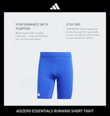 ADIDAS PERFORMANCE Skinny Sportbroek 'ADIZERO' in Blauw