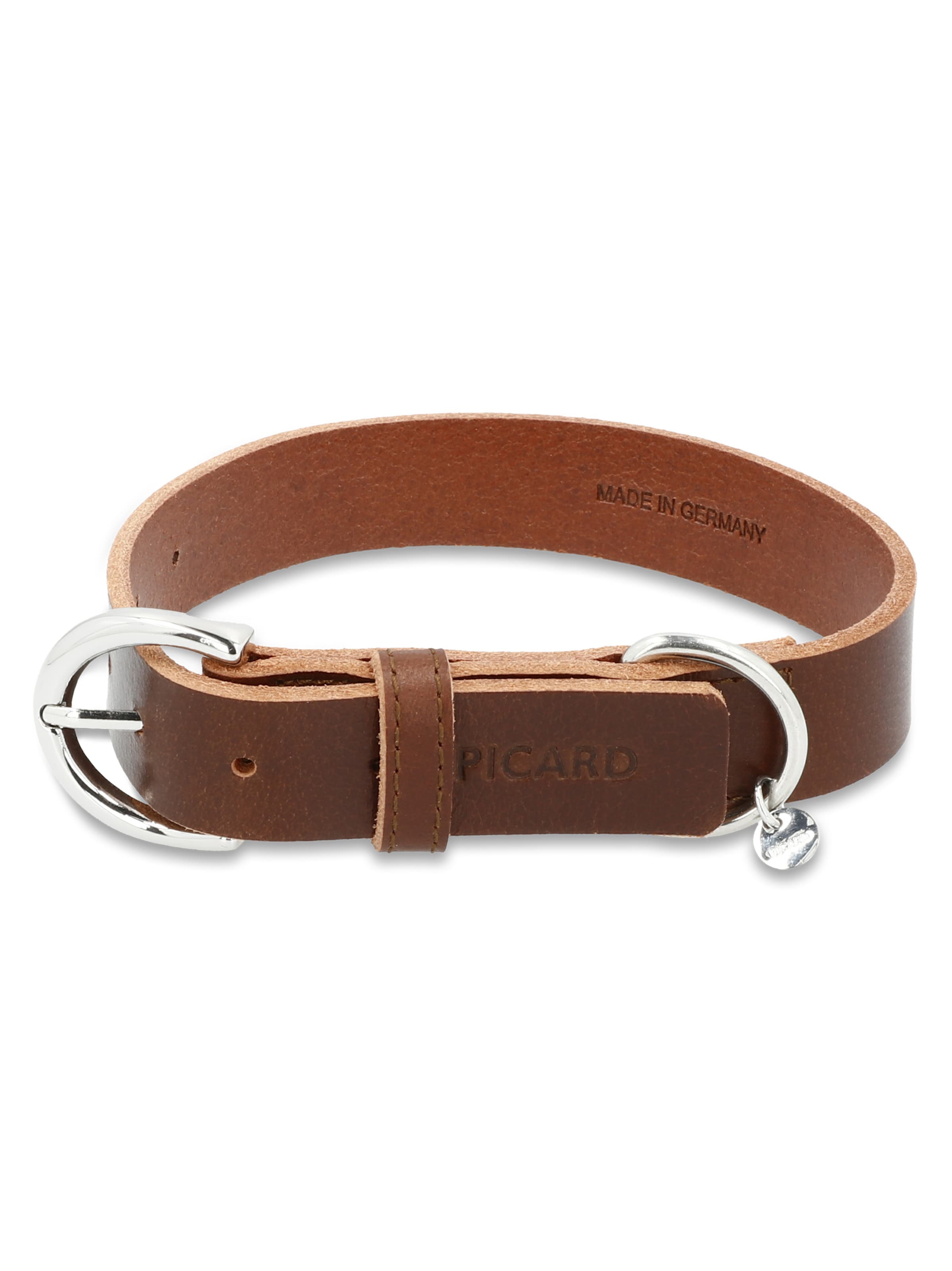Picard Hundehalsband 'Strolch' in Braun: Vorderseite