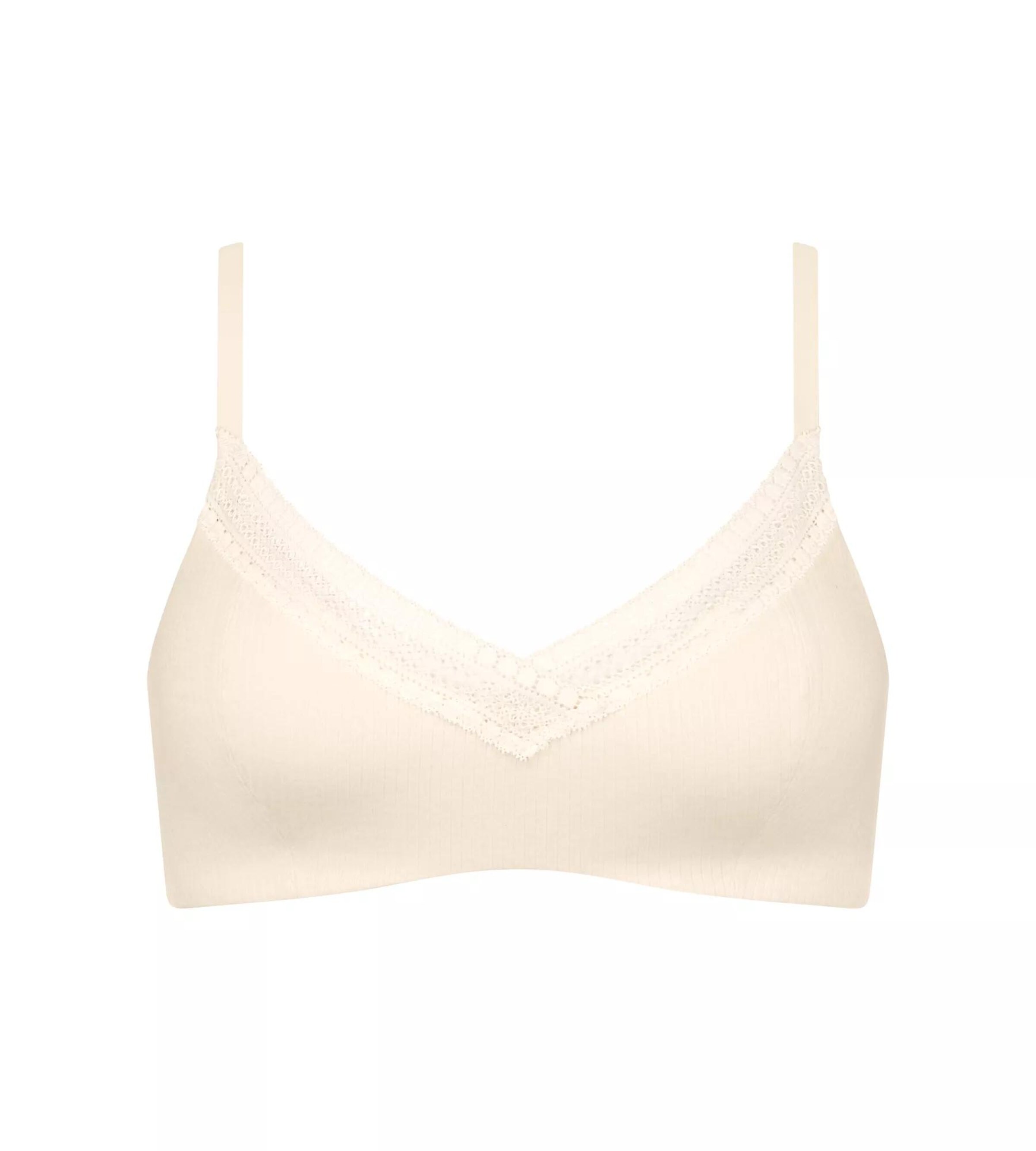 SLOGGI Bygelfri Behå i beige: framsida