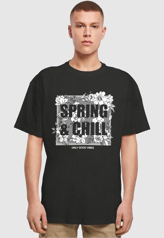 Merchcode Shirt 'Spring And Chill' in Black: front