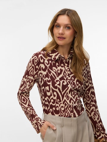 Chemisier 'VMFriga' VERO MODA en marron : devant