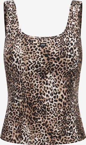 cfab (formerly creamy fabrics) Top 'Cotton Tank with Built-In Wireless Bra' in Mischfarben: Vorderseite