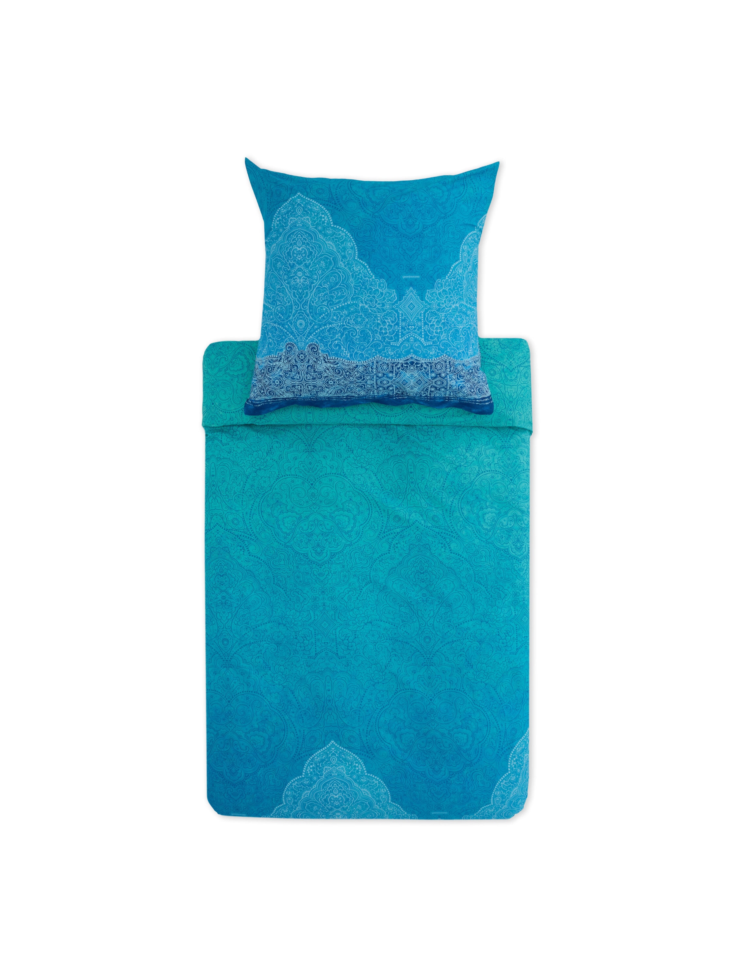 BASSETTI Bettgarnitur DOLCEACQUA in Blau: Vorderseite