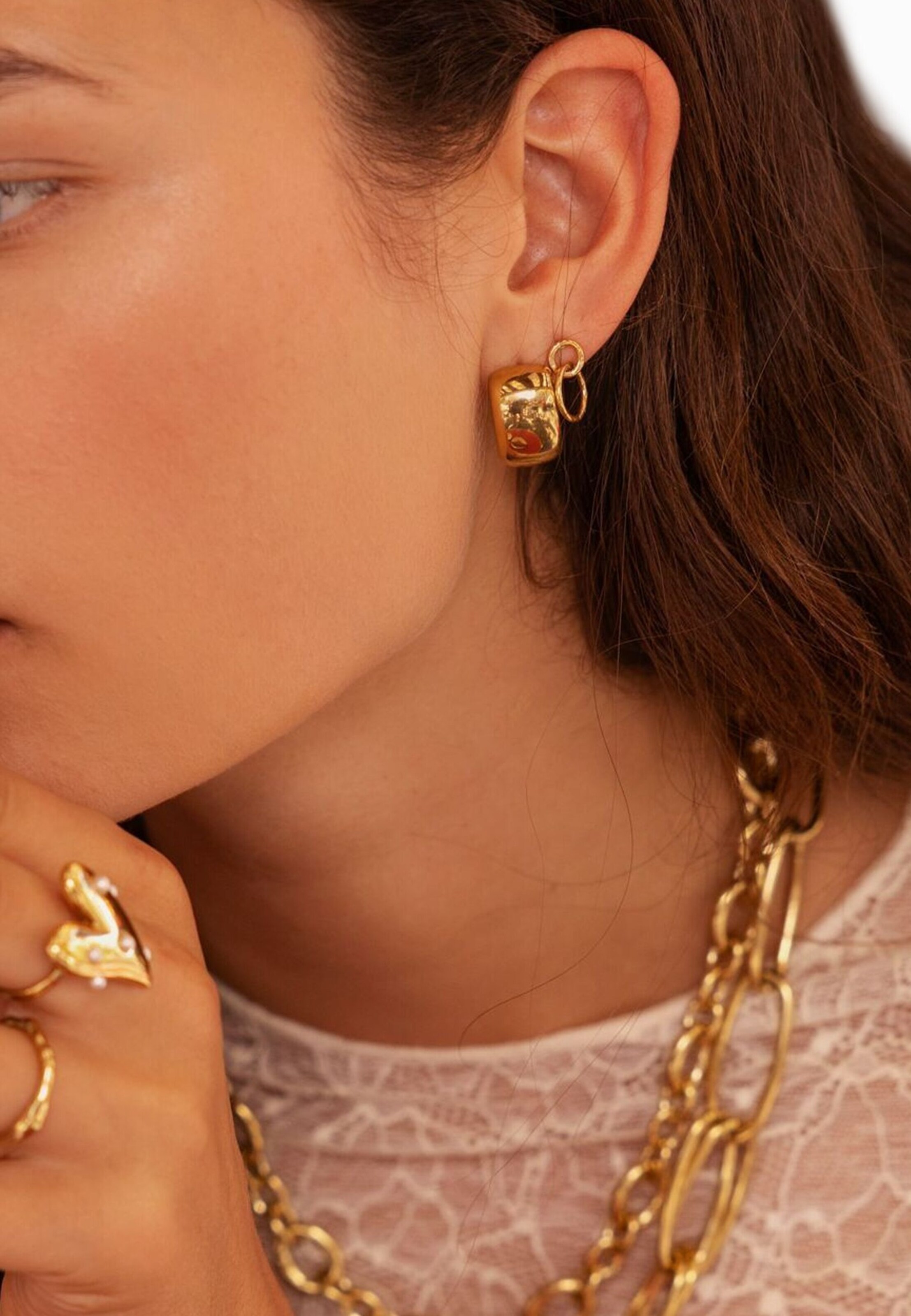 Boucles d'oreilles My Jewellery en or : devant