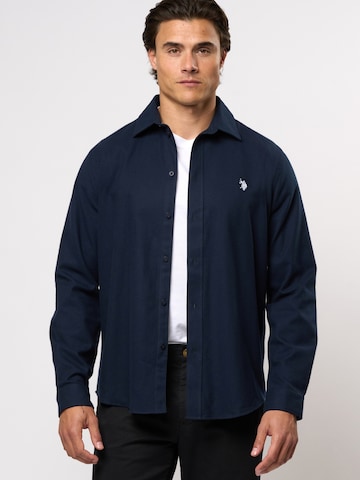 U.S. POLO ASSN. Regular Fit Paita 'Ragn' värissä sininen: etupuoli