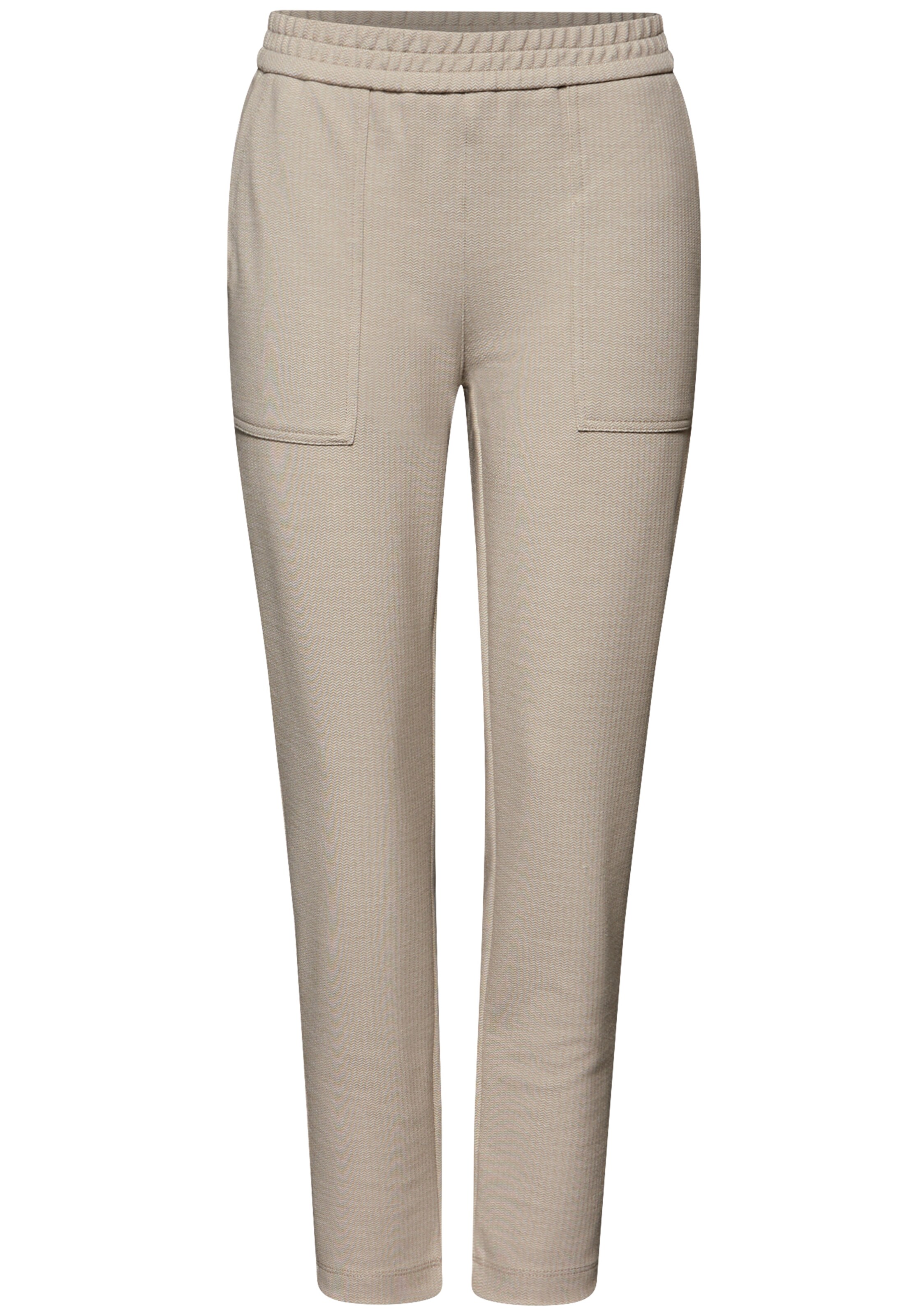 Street One Studio Tapered Pants in Beige: front