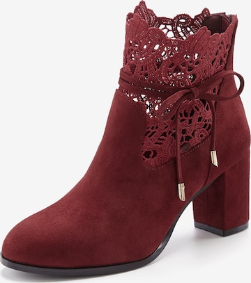 Bottines LASCANA en rouge : devant