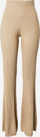 Urban Classics Flared Leggings in Beige: voorkant