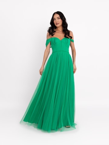 acob a porter - Vestido de noche en verde: frente