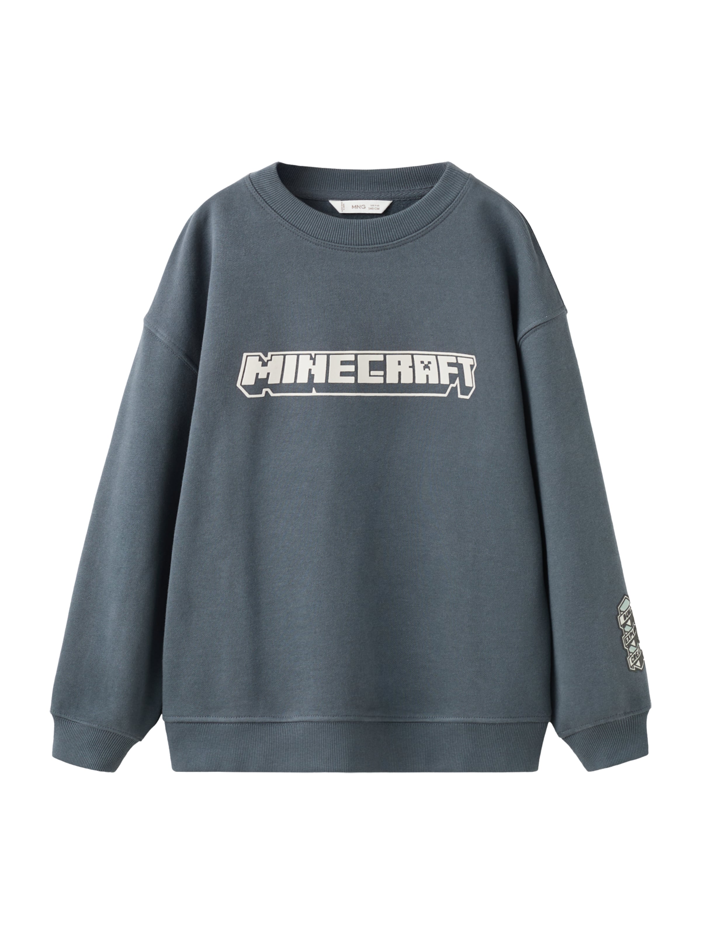 MANGO KIDS Sweatshirt 'Minewolf' in Grau: Vorderseite
