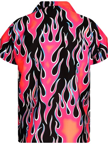 King Kameha Shirt 'Flames Wild' in Pink