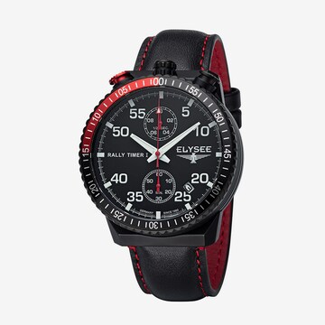 ELYSEE Chronograph HAU Rally Timer I Edelstahl schwarzionisiert Quarz in Schwarz: predná strana