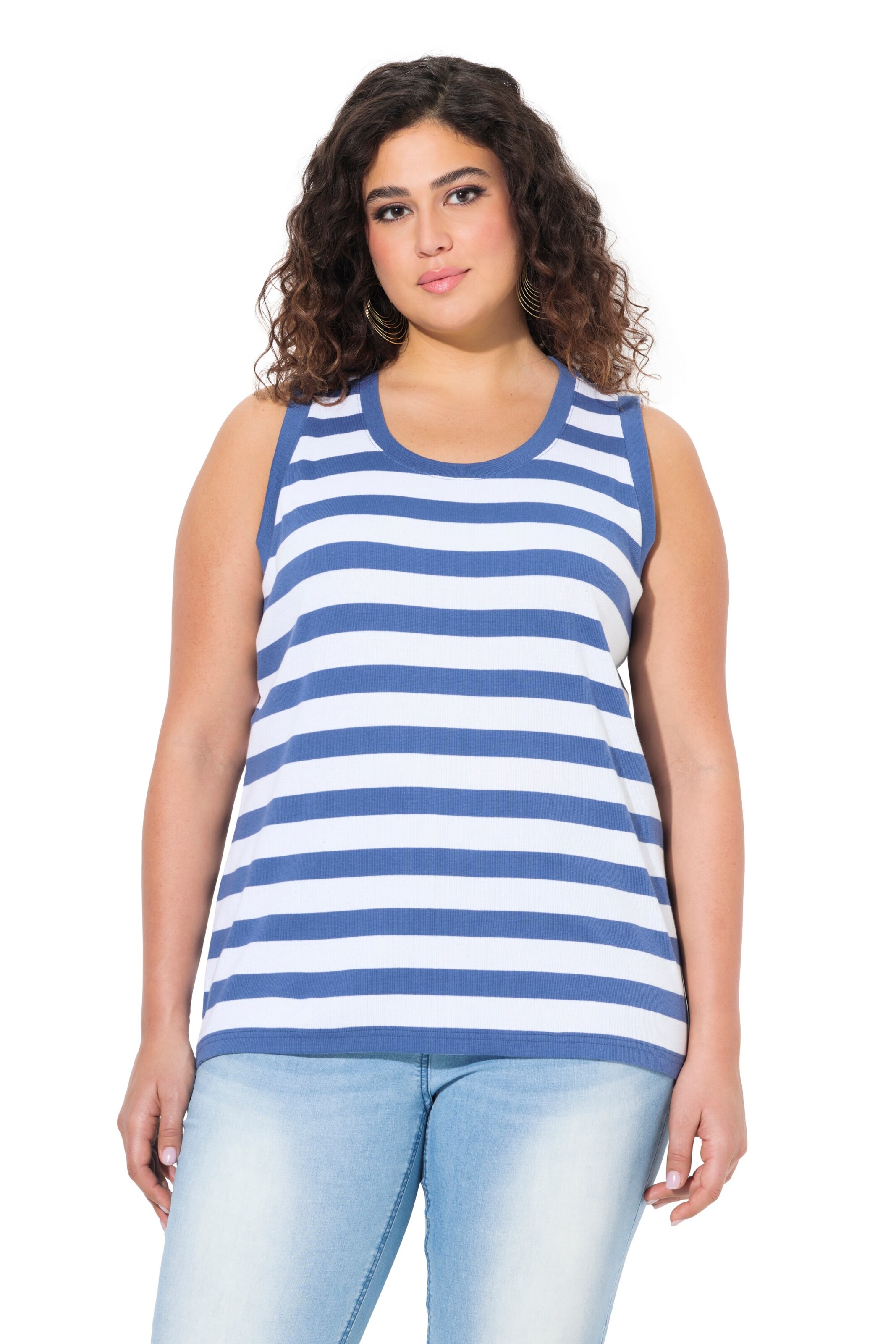 Ulla Popken Top w kolorze niebieski: przód