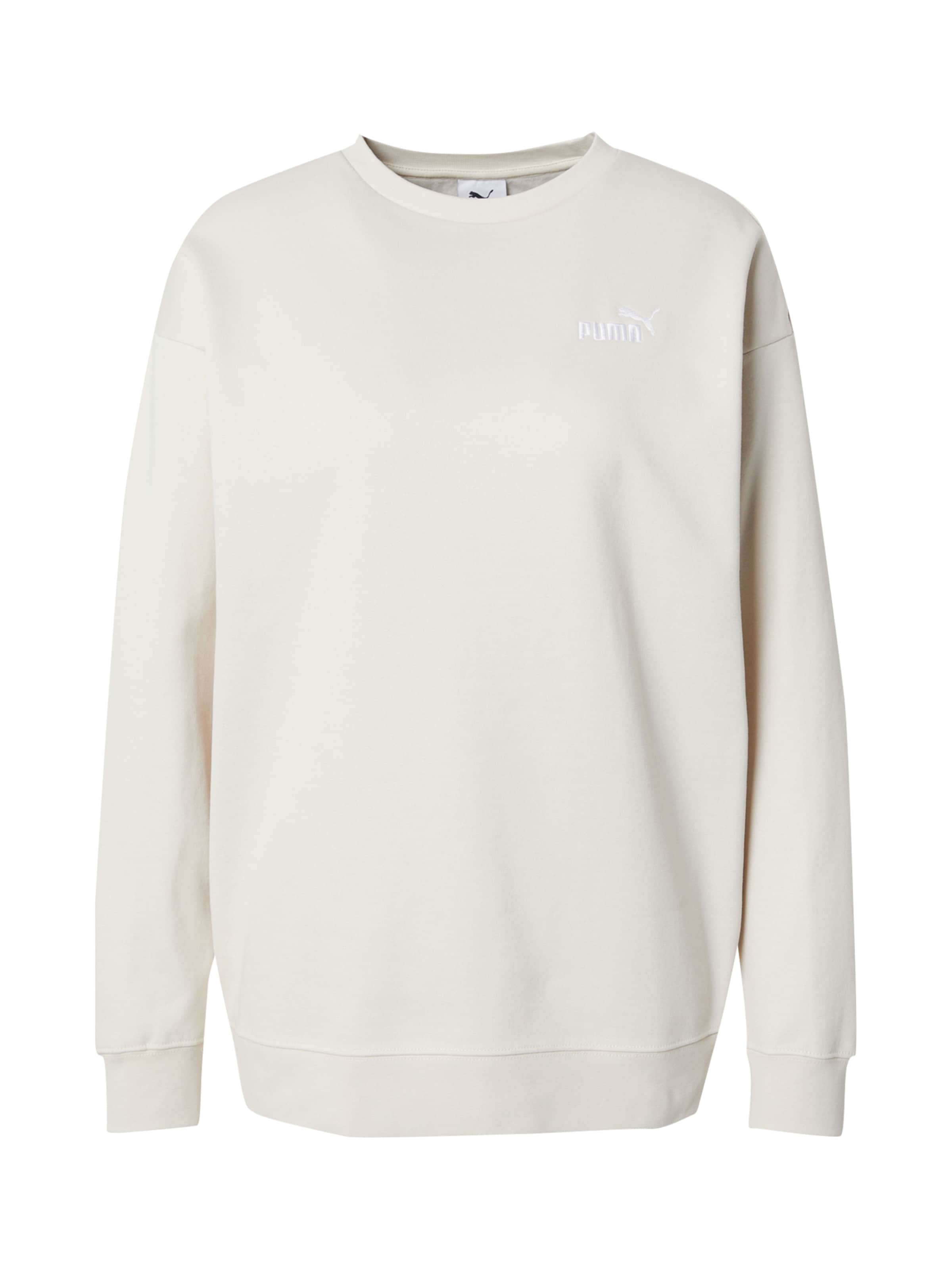 PUMA Sportief sweatshirt 'ESS No. 1' in Wit: voorkant