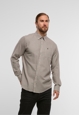 FYNCH-HATTON Regular fit Srajca 'Vichy Check' | rjava barva