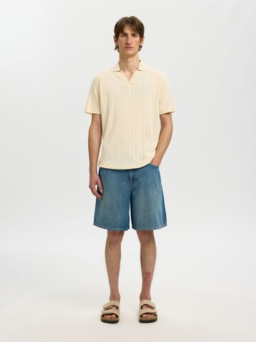 SELECTED - Camiseta en beige